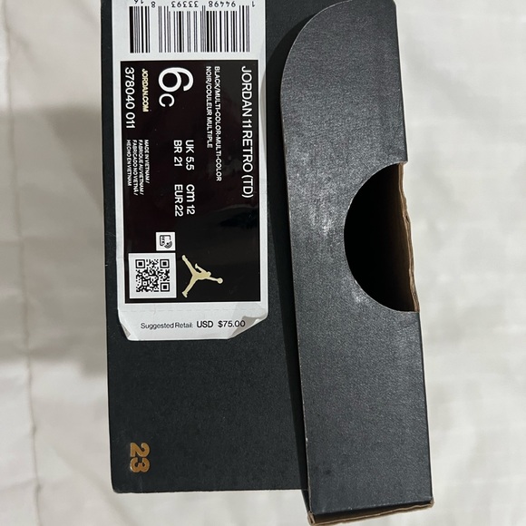 Air Jordan 11 Jubilee Toddler Size 6 Toddler Nike TD - Picture 5 of 5